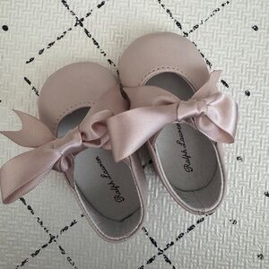 Ralph Lauren Briley Lambskin Slipper - Pink, Baby Girl, Size 1